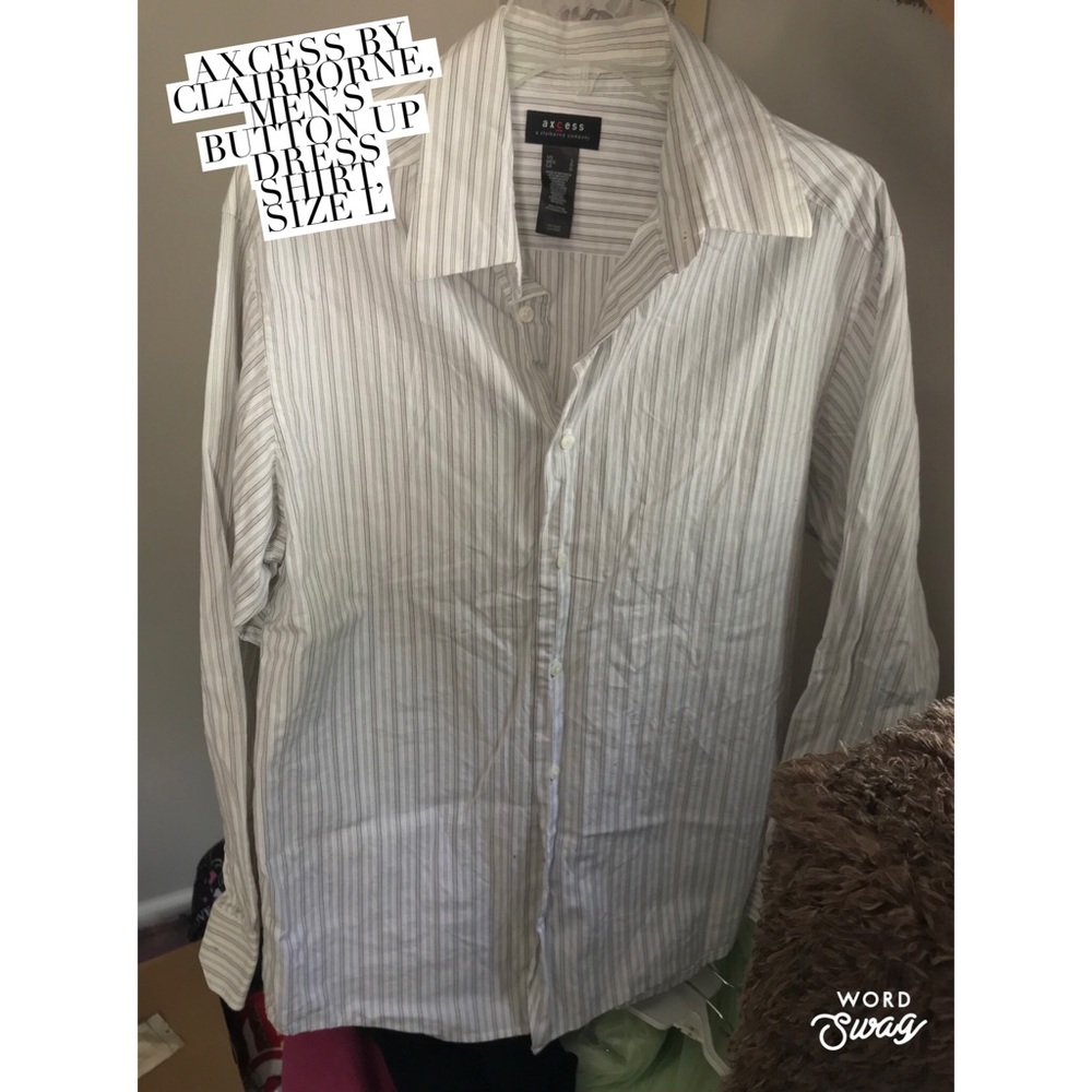 Axcess by Clairborne Button Up Large Dress Shirt